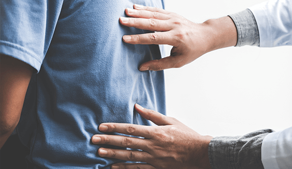 Image of a doctor giving a physical.